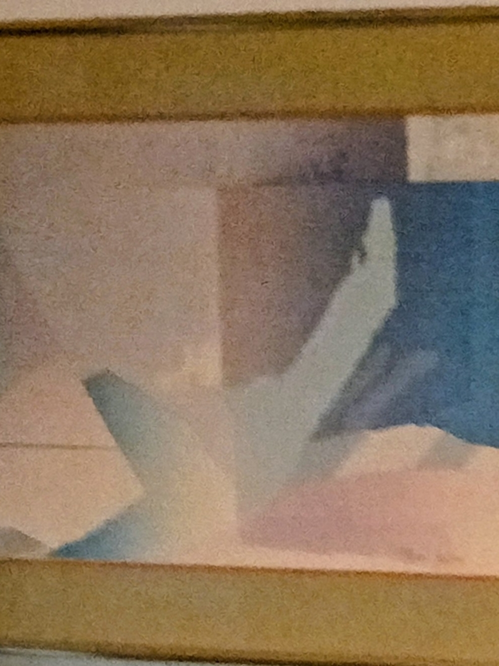 Abstract Blue and Pink Home Art Print